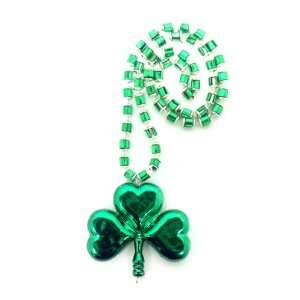  Green Irish Shamrock Bead Necklace 