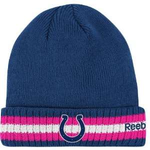 Reebok Indianapolis Colts Breast Cancer Awareness Sideline Cuffed Knit 