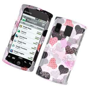  Black with Pink Multi Heart with Dots Kyocera Zio M6000 