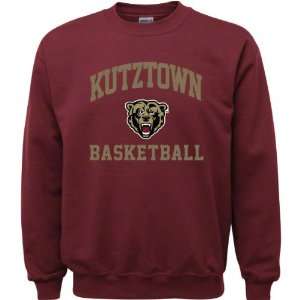 Kutztown Golden Bears Maroon Youth Basketball Arch Crewneck Sweatshirt