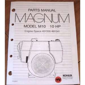 Kohler Engines Parts Magnum Model M10 10HP Engine Specs 461500 461541 