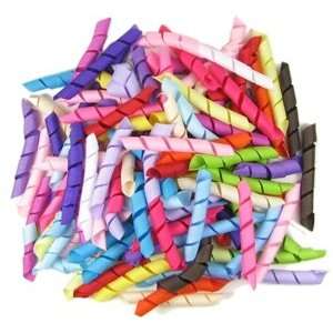  HipGirl Boutique 120PC Solid Korker Ribbons  2.5 Length 