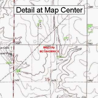 USGS Topographic Quadrangle Map   May City, Iowa (Folded/Waterproof 