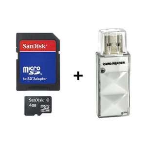  OEM Sandisk 4GB Micro SD Memory Card w SD Adapter & Memory Card 