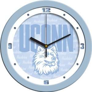    UCONN Connecticut Huskies Glass Wall Clock
