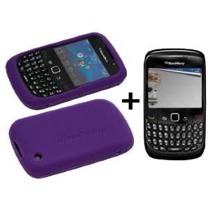 Purple Silicone Soft Skin Case Cover for Blackberry Curve 8520 / 8530 