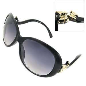  Como Ladies Black Frame Gold Tone Butterfly Temple 