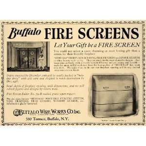 1924 Ad Buffalo Wire Works Company Fire Screens Fenders   Original 