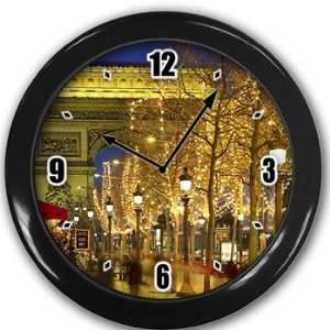  Christmas City Lights Wall Clock Black Great Unique Gift Idea 