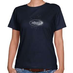  Chicago Rush Ladies Navy Blue Scribble Sketch Classic Fit 