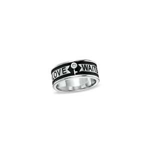 ZALES Mens Diamond Accent LOVE WAITS Purity Ring in Sterling Silver 
