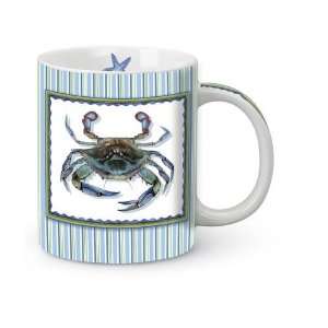    Coastal Tropical Blue Crab Coffee Latte Mug