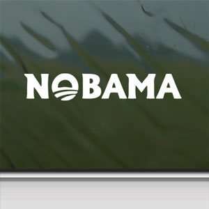  Nobama Anti Obama Usa White Sticker Laptop Vinyl Window White 