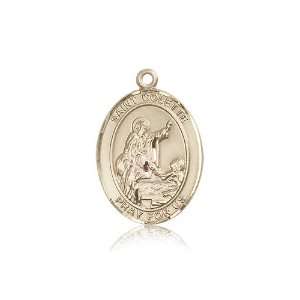  14kt Gold St. Saint Colette Medal 1 x 3/4 Inches 7268KT 