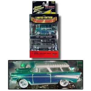    FIRST SHOT JOHNNY LIGHTNING 1957 chevy nomad GREEN: Toys & Games