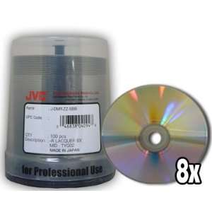  100 Taiyo Yuden/JVC 8X DVD R 4.7GB Silver Thermal Lacquer 