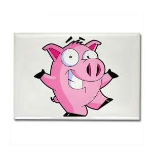  Rectangle Magnet Pig Cartoon 