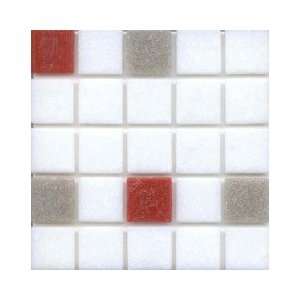   12 x 12 Inch Decorative Mosiac Wall Red Glass Tile (10 Sq. Ft./Case