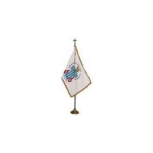   Set with Gold Aluminum Pole, Flag Size  3 x 5 Sports & Outdoors