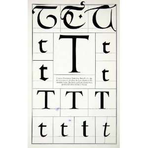 1942 Print Letter T Phoenician Greek Latin Alphabet Typography 