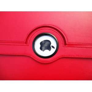  (Light Ahead) 360 Degrees Rotating Stand (RED) Leather 
