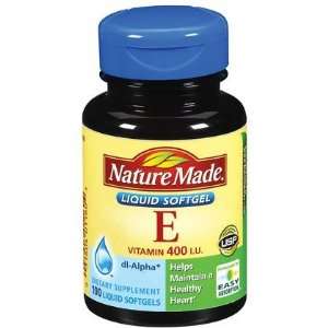  Nature Made Vitamin E 400 IU Softgels, 100 ct Health 