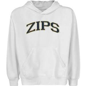  Akron Zips Youth White Arch Applique Pullover Hoody 