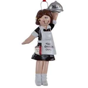  Personalized Waitress Christmas Ornament: Home & Kitchen