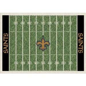   1060 NFL Homefield New Orleans Saints Football Rug Size 78 x 109