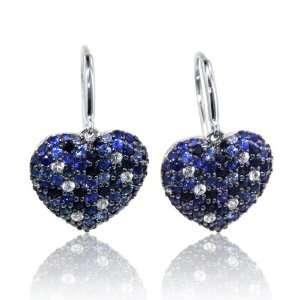 Effy Jewelers Balissima® Sapphire Heart Earrings in Sterling Silver 2 