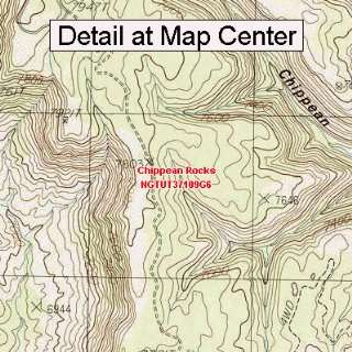   Topographic Quadrangle Map   Chippean Rocks, Utah (Folded/Waterproof