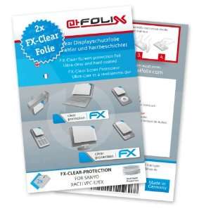 2 x atFoliX FX Clear Invisible screen protector for Sanyo Xacti 