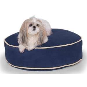    24 in. Round Dog Bed w Microsuede Fabric Cover: Pet Supplies
