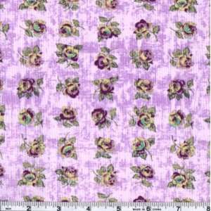   Lily Rose Row Of Roses Lilac Fabric By The Yard Arts, Crafts & Sewing