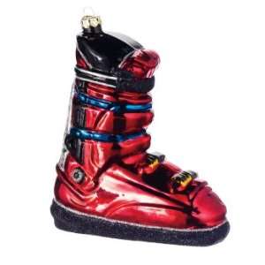  Glass Ski Boot Christmas Ornament