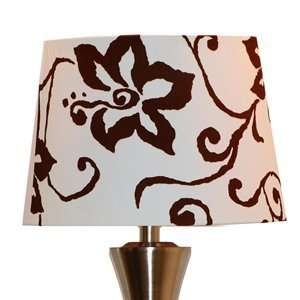   Brown Flower Large Drum Lamp Slipcover Lamp Shade: Home Improvement