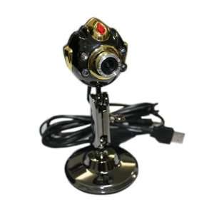  HDE Ultra Jewel USB Webcam with LED Lights & Microphone 