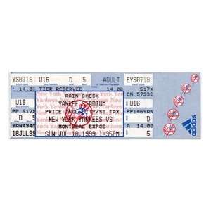   18, 1999 New York Yankees Yankee Stadium Ticket