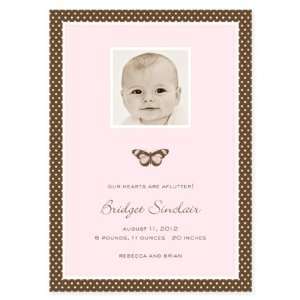  Freshly Etched Butterfly Birth Announcement Birth 