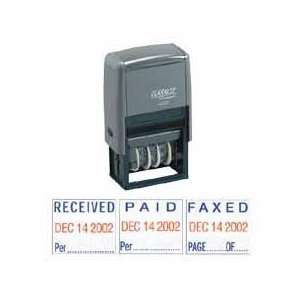 Shachihata Inc  Self Inking Message Dater, Paid/Faxed/Received 