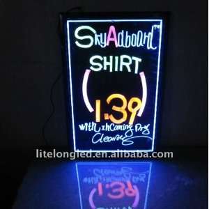   color fluorescent rewrite pop up poster with rgb led