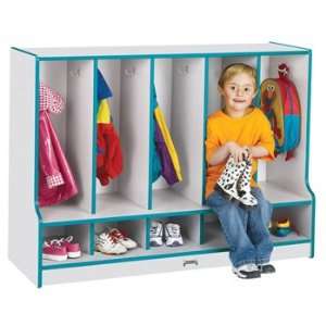 Jonti Craft TODDLER COAT LOCKER w/STEP   5 SECTIONS   Without trays 