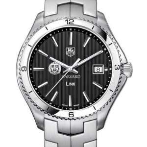  Harvard TAG Heuer Mens Link Watch with Black Dial: Sports 
