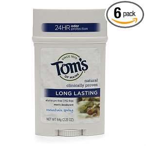 Tom`s Of Maine Long Lasting Stick Mountain Spring Scent (6x2.25 OZ 