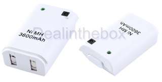 New 3600mAh Controller Battery Pack+Cable For XBOX 360  
