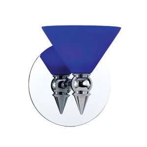   Lamp Wall Sconce With Cobalt Blue Duplex Glass Shade: Home Improvement