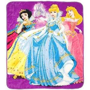  Disney Princess Glamour   PLUSH BLANKET   Soft Girls Throw 