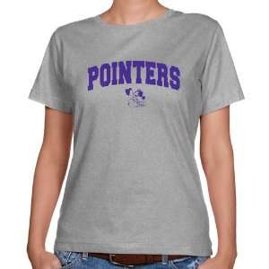  NCAA Wisconsin Stevens Point Pointers Ladies Ash Logo Arch Classic 