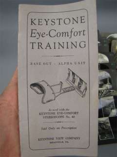 Keystone Mod. 40 Eye Comfort Training Stereoscope+Cards  
