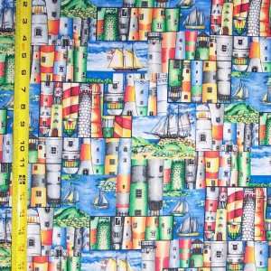  Lighthouses Pictures & Boats Fabric By the Yard: Everything Else